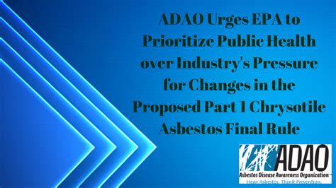 Adao Urges Epa To Prioritize Public Health Over Industrys Pressure For