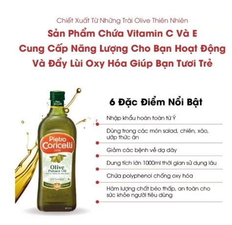 Dầu Oliu Kojin CHÍNH HÃNG Ý Dầu Olive Pomace Được Chiết Xuất Từ Quả