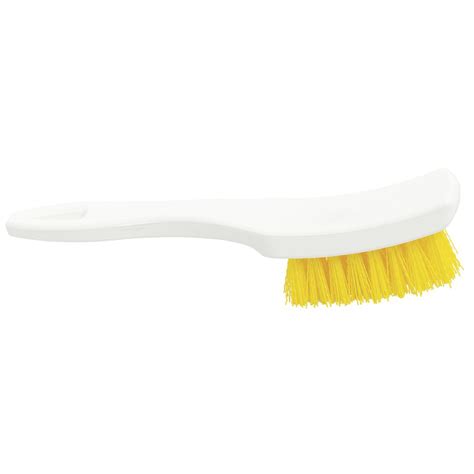 Scrub Brush Is 7 1/4"W With Yellow Poly Bristles