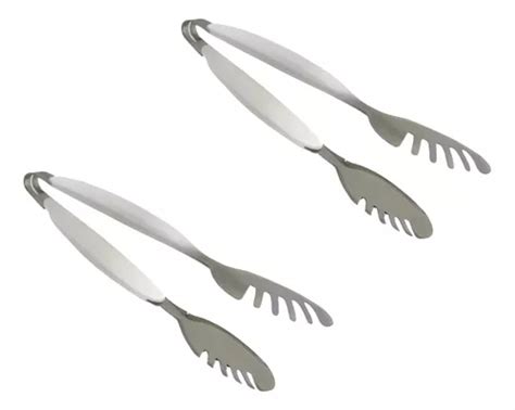 Set X 2 Pinza Fideos Pasta Acero Inox Utensilio Loekemeyer