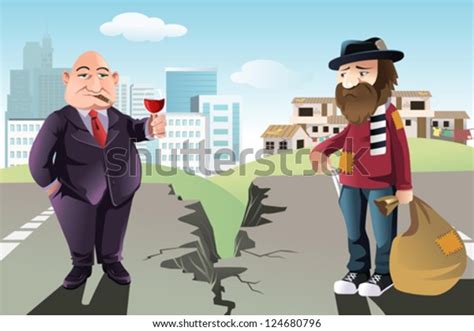 Vector Illustration Concept Gap Between Rich Stock Vector (Royalty Free) 124680796 | Shutterstock