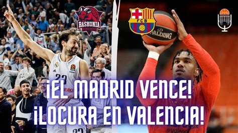 VALENCIA VENCE A MÓNACO BARÇA Y MADRID GANAN BASKONIA CAE EN GRECIA