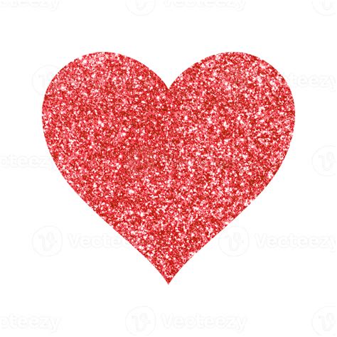 Red Glitter Heart Sticker 0f9