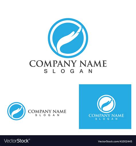 Hand logo and symbols template Royalty Free Vector Image