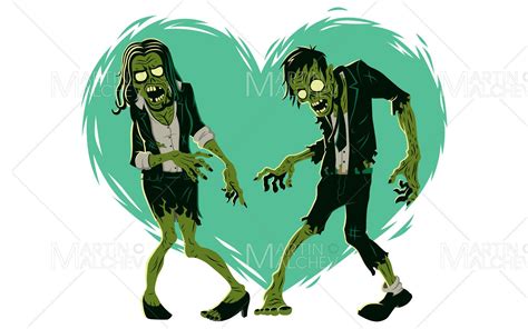 Cartoon Zombie Couple Graphic By M K Malchev · Creative Fabrica