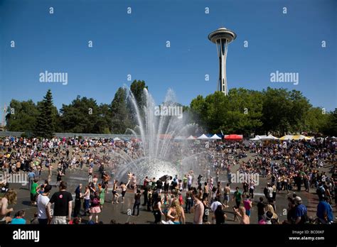 Seattle Gay Pride Celebration At Seattle Center June 28 2009 Crowd Frolics In The International