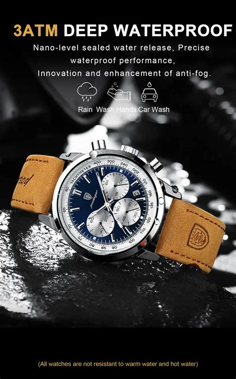 Poedagar Luxury Mens Watch High Quality Waterproof Chronograph Luminous