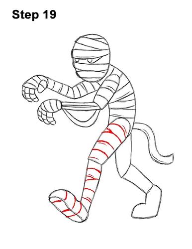 How To Draw A Cartoon Mummy Video And Step By Step Pictures