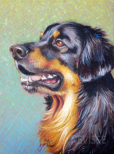 Oil pastel dog by Nevisse on DeviantArt