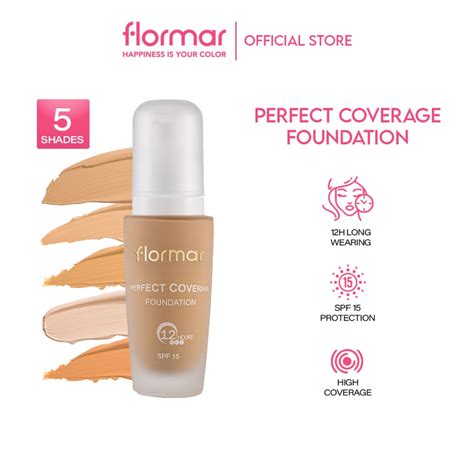 Jual Flormar Perfect Coverage Foundation SPF 15 Tahan 12 Jam