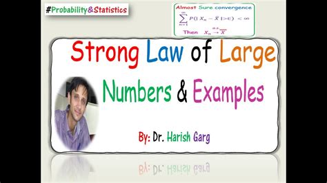 Strong Law Of Large Numbers Almost Sure Convergence Examples Youtube