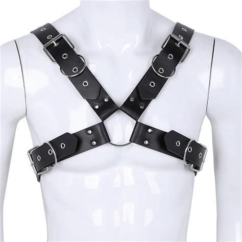 IEFiEL Sexy Male Mens Lingerie Punk Adjustable Body Chest Shoulder Half