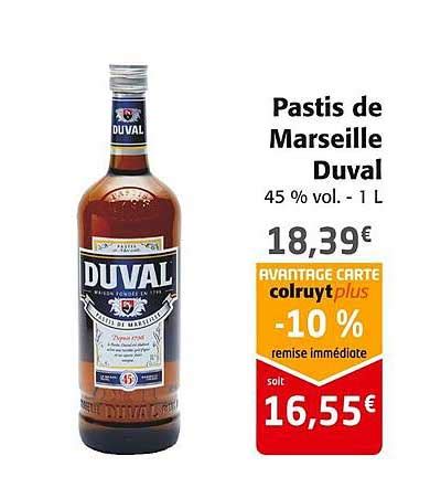 Promo Pastis De Marseille Duval Chez Colruyt Icatalogue Fr