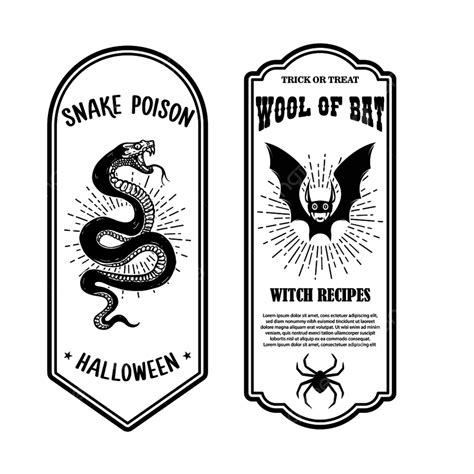 Poison Label Vector Design Images, Halloween Poison Label Design ...