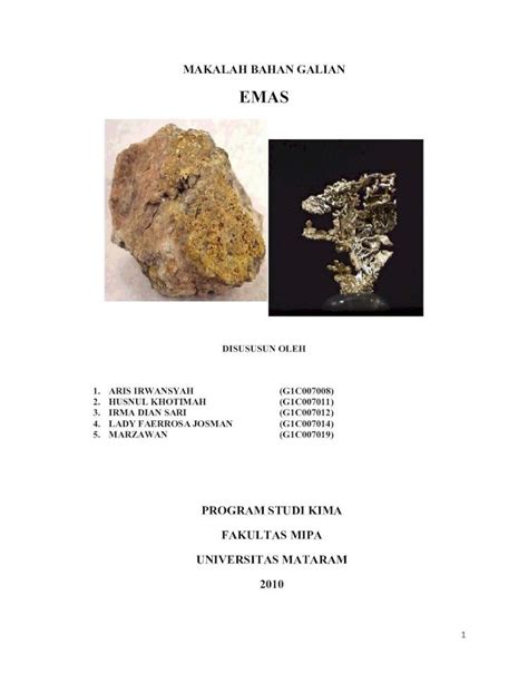 Pdf Bahan Galian Emas Dokumen Tips