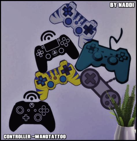 Sims 4 Ccs The Best Walltattoos Gaming Controller By Naddi