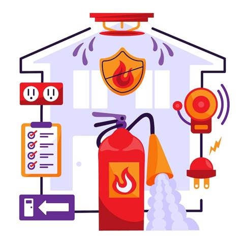 Concepto De Prevenci N De Incendios Ilustrado Dibujado A Mano Vector