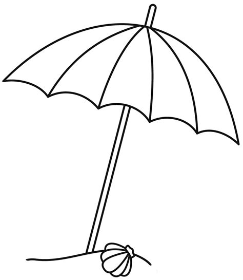 Summer Colouring Pages Open Rainbow Beach Umbrella Coloring Page Porn