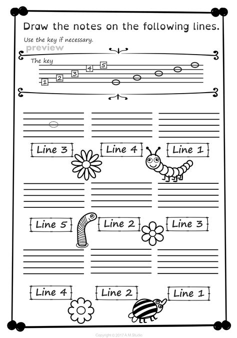 Music Lines And Spaces Worksheet