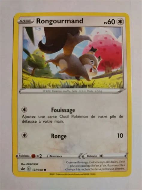 CARTE POKÉMON Rongourmand 127 198 Épée et Bouclier règne de Glace