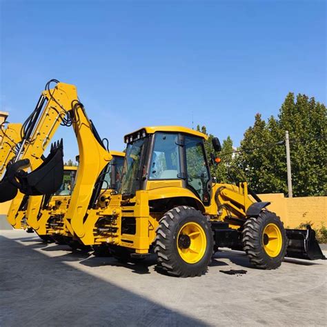 Wheel Backhoe Loader With 4X4 Four Wheel Steering System And Crab