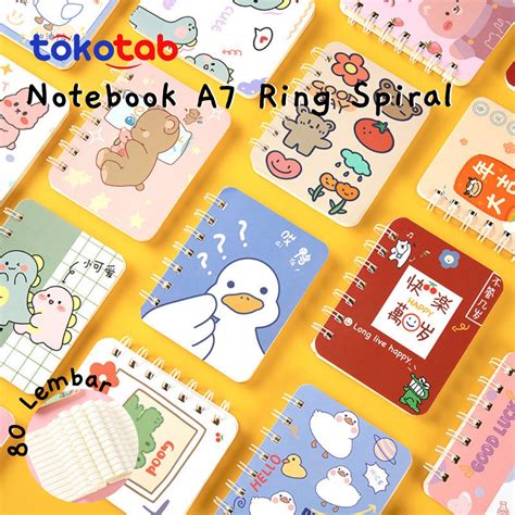 Jual Tokotab Buku Tulis Notebook Mini A Spiral Garis Buku Catatan