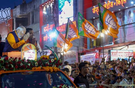 Lok Sabha Election 2024 Pm Modi Holds A Roadshow In Jabalpur Madhya Pradesh