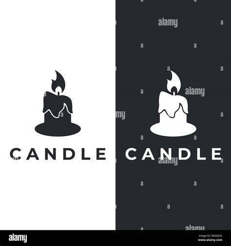 Simple Burning Luxury Candlelight Logo Design With Isolated Background