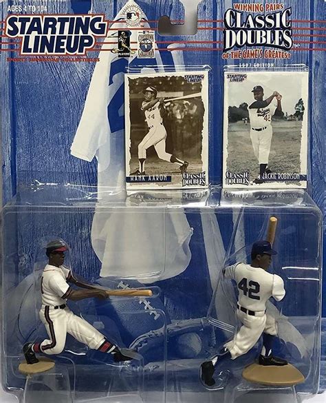 Hank Aaron Jackie Robinson 1997 MLB Starting Lineup Classic Doubles