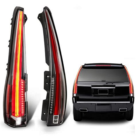 Red Clear Led Tail Lights For 2007 2014 Cadillac Escalade Esv Rear Lam