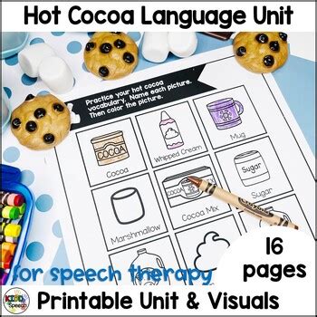 Preschool Speech Therapy Hot Cocoa Language Unit Printable Activities