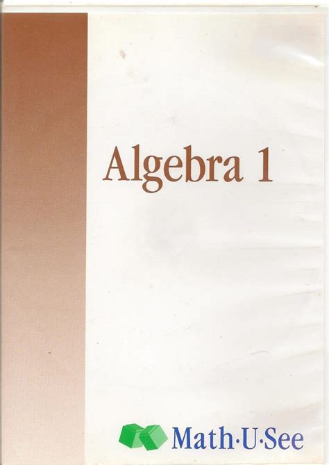 Math U See Algebra 1 Dvd Second Harvest Curriculum