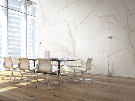 Ultra Marmi Bianco Calacatta Ultra Thin Wall Floor Tiles With Marble