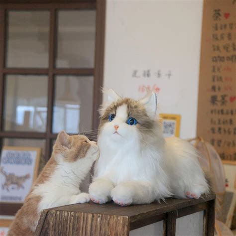 Ragdoll Cat Plush Toy Realistic Cat Plushie Kitten Stuffed Animal