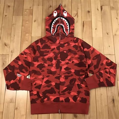 A Bathing Ape Camo Shark Fullzip Hoodie