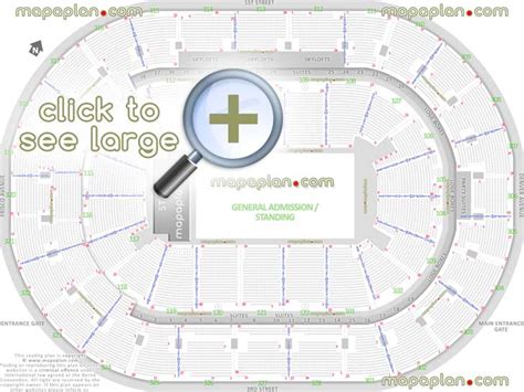 BOK Center seat & row numbers detailed seating chart, Tulsa - MapaPlan.com