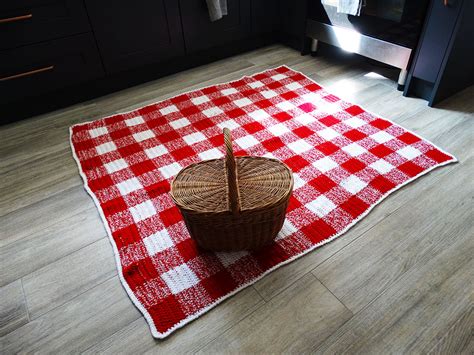 A Chunky Crocheted Gingham Picnic Blanket Puddleside Musings