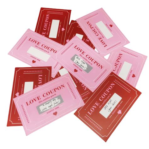 1pc10pcs 20pcs Love Scratch Off Coupons Diy Love Coupons Diy Couples Romantic Date Scratch