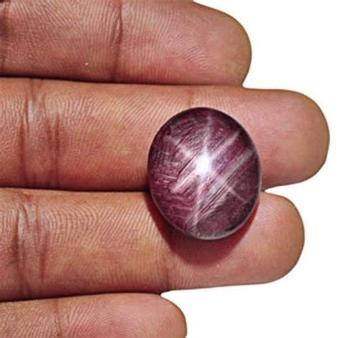 Aigs Certified India Star Ruby Cts Natural Untreated Purplish Red