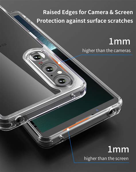 Mua Foluu For Sony Xperia 1 V 2023 Case Hard PC Back Soft TPU Bumper