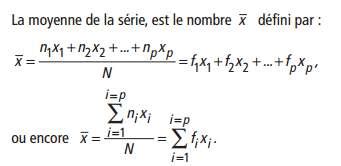 Moyenne et écart type Exercice corrigé de mathématique Première S