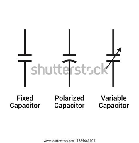 Types Capacitors Symbols Capacitors Basics Stock Vector (Royalty Free ...