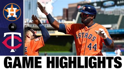 Astros Vs Twins Game Highlights Mlb Highlights Youtube