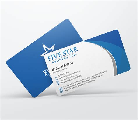 Elegant Serious Logistics Business Card Design For Design Services