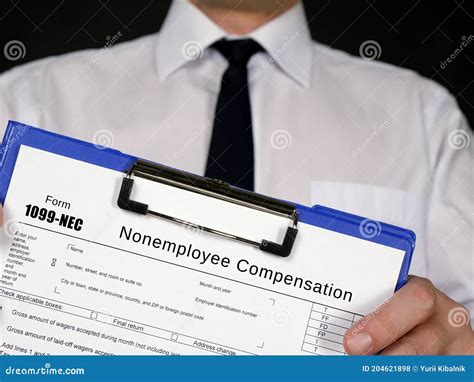 Form Nec Nonemployee Compensation Stock Photo Image Of Earnings