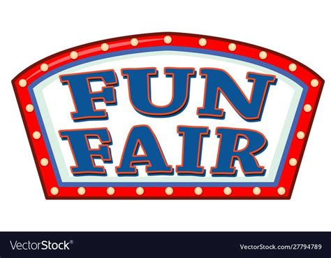 Sign Template At Fun Fair Royalty Free Vector Image Spon Fun