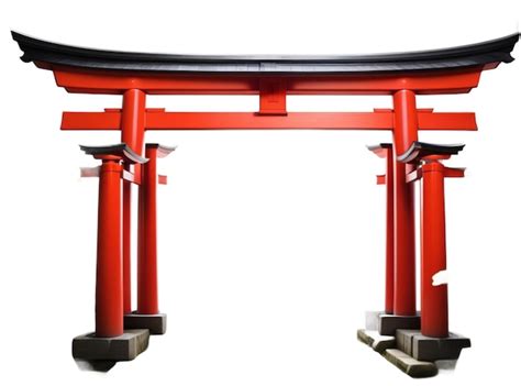 premium photo torii traditional japanese gate isolated  white