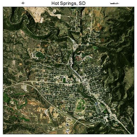 Aerial Photography Map Of Hot Springs SD South Dakota