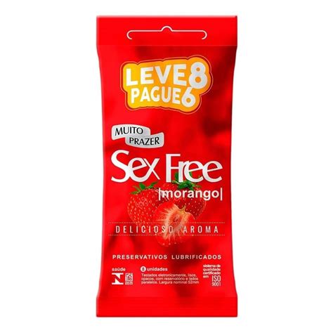 Preservativo Sex Free Morango 8un Aproveite Os Produtos Da Drogaria