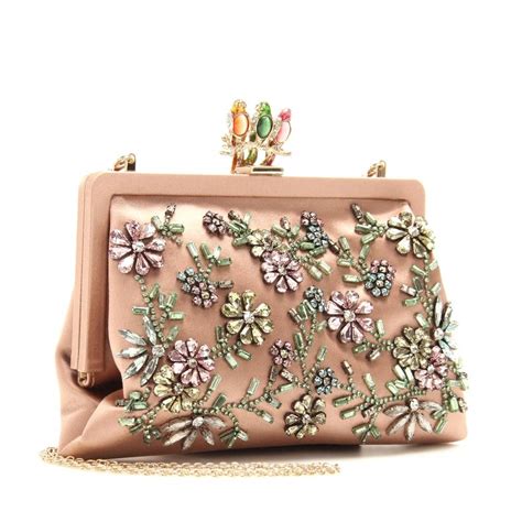 Valentino Glam Flower Satin Clutch Dots Fashion Fashion Details